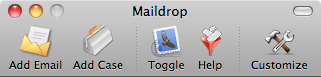 The Maildrop button bar